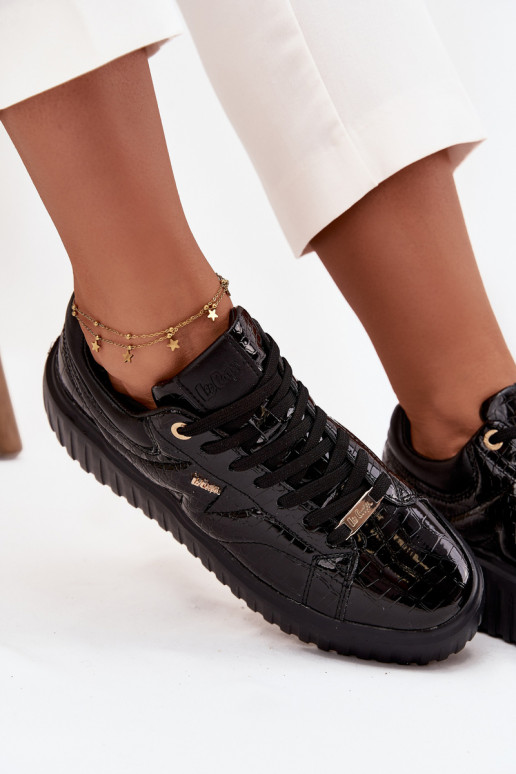 su lako efektu Sneakers modelio batai Moteriškas su platforma Lee Cooper LCJ-25-09-3870 juodos spalvos su lako efektu Sneakers modelio batai Moteriškas su platforma Lee Cooper LCJ-25-09-3870 juodos spalvos