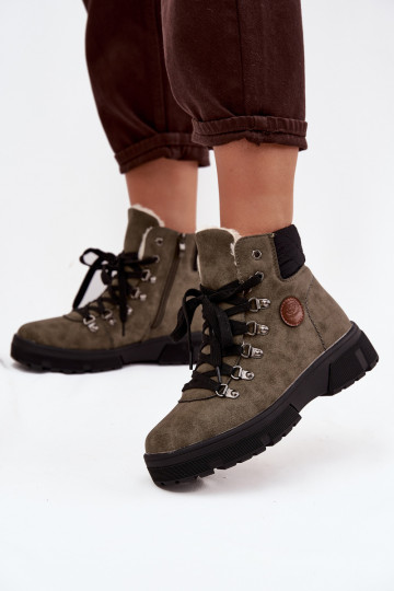 pašiltinti batai Moteriškas su platforma chaki spalvos Zaraine