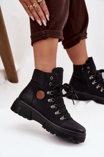 pašiltinti batai Moteriškas su platforma juodos spalvos Zaraine