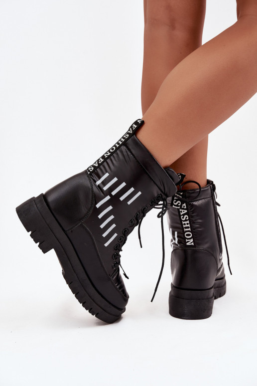 Moteriški suvarstomi sniego batai Vinceza 23-34586 juodos spalvos