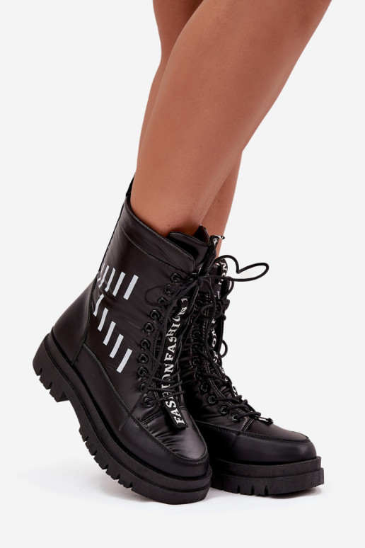 Moteriški suvarstomi sniego batai Vinceza 23-34586 juodos spalvos