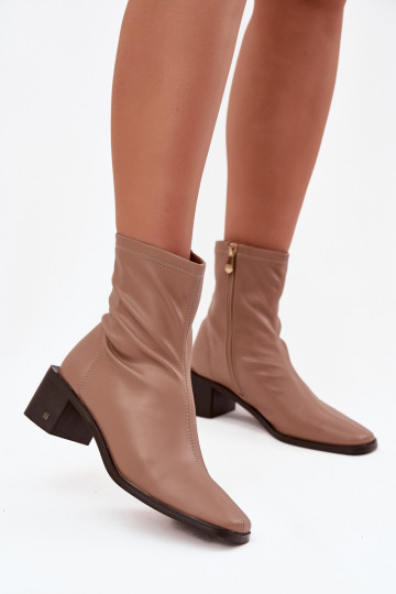 Moteriškas Aulinukai su kulniukais Vinceza 23-10791 smėlio spalvos 2