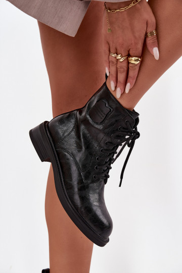 Oda Darbiniai kulkšnies batai Moteriškas Su puošniais Detalem Tai turiciejka K7180-01 juodos spalvos 2