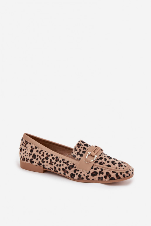 Mokasinai Mokasinai Moteriškas Su puošniais Elementas su leopardo kailio raštais smėlio spalvos Evelora Mokasinai Mokasinai Moteriškas Su puošniais Elementas su leopardo kailio raštais smėlio spalvos Evelora