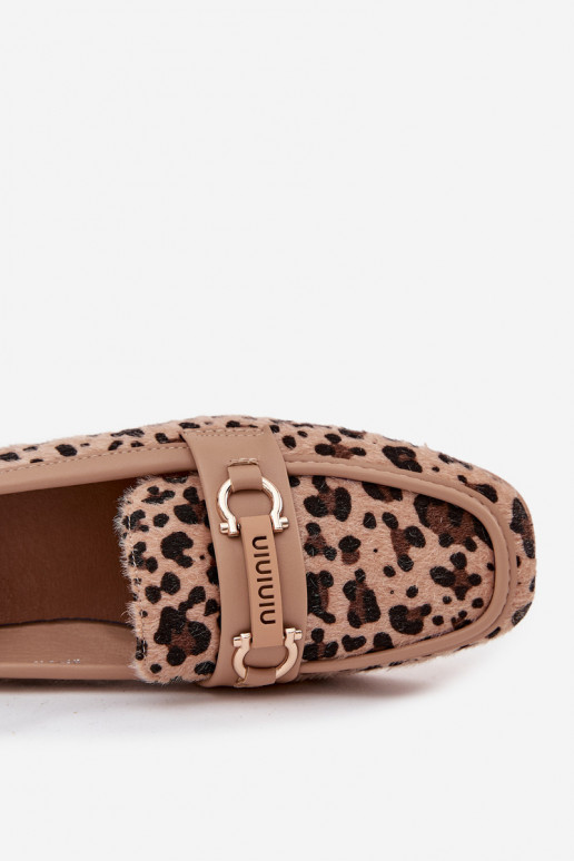 Mokasinai Mokasinai Moteriškas Su puošniais Elementas su leopardo kailio raštais smėlio spalvos Evelora Mokasinai Mokasinai Moteriškas Su puošniais Elementas su leopardo kailio raštais smėlio spalvos Evelora
