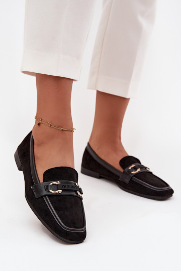 Mokasinai Mokasinai Moteriškas Su puošniais Elementas juodos spalvos Evelora