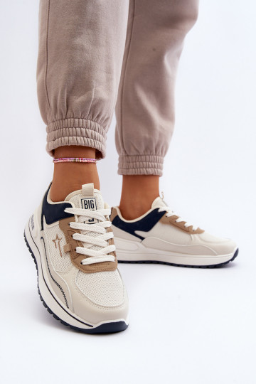 Sneakers modelio batai Moteriškas Big Star NN274A092 smėlio spalvos