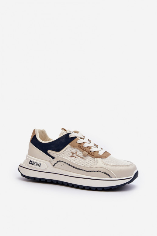Sneakers modelio batai Moteriškas Big Star NN274A092 smėlio spalvos Sneakers modelio batai Moteriškas Big Star NN274A092 smėlio spalvos