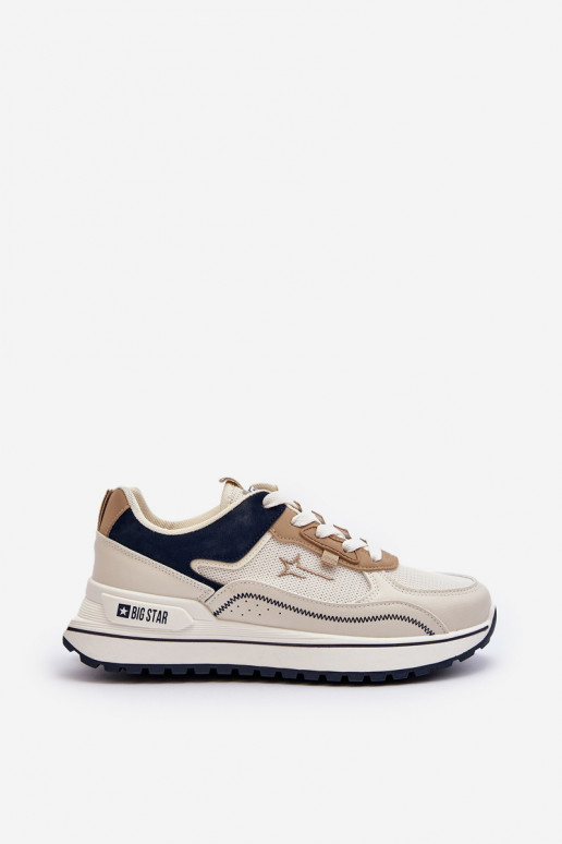 Sneakers modelio batai Moteriškas Big Star NN274A092 smėlio spalvos Sneakers modelio batai Moteriškas Big Star NN274A092 smėlio spalvos