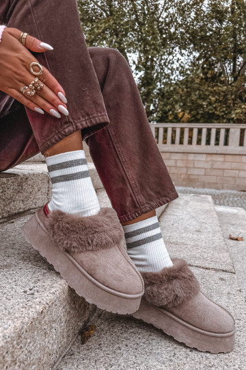 sniego batai Moteriškas su platforma su kailiuku I Haftem smėlio spalvos Querina