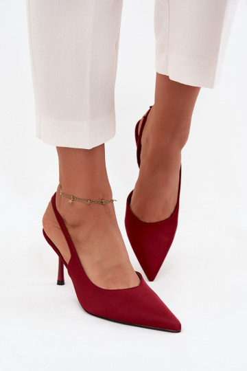 aukštakulniai bateliaisuOdkrytymi Piętami bordo spalvos Lenira