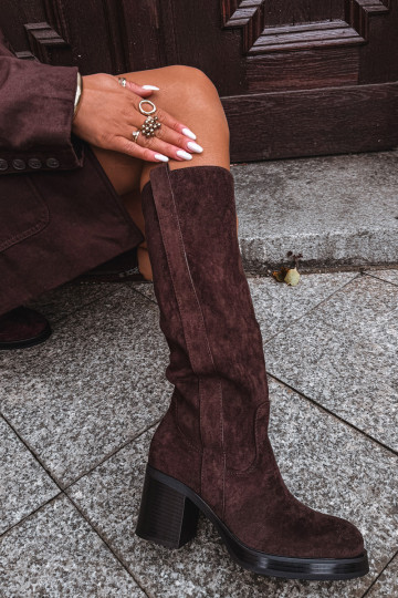 Šilti ilgaauliai batai Ant didžiulio ašigalio CzekoladoĮe Sanelle 2