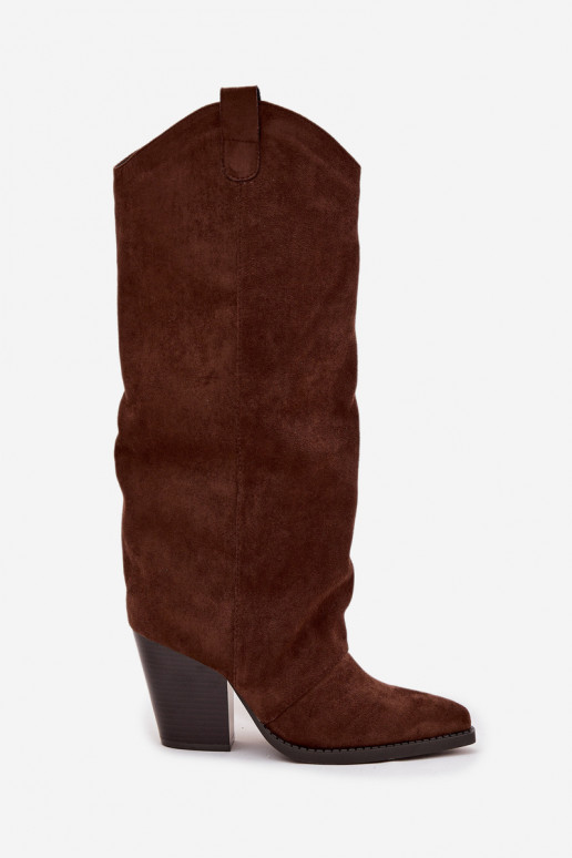 pašiltinti ilgaauliai batai kaubojiško stiliaus su kulniukaissuiš eko zomšosu CzekoladoĮe Tai turivine pašiltinti ilgaauliai batai kaubojiško stiliaus su kulniukaissuiš eko zomšosu CzekoladoĮe Tai turivine