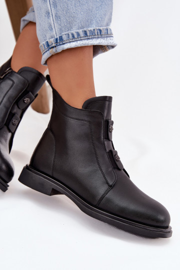 Oda pašiltinti Moteriški aulinukai D&A MK52-026 juodos spalvos