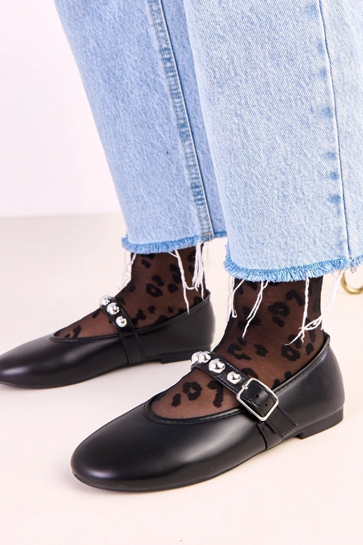 Juodos spalvos Faira balerinės su... Juodos spalvos Faira balerinės su...