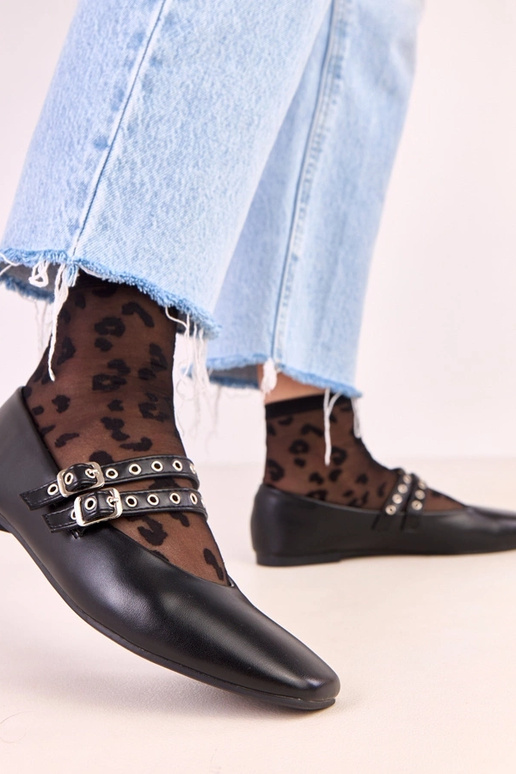 Juodos spalvos Alfira balerinės su... Juodos spalvos Alfira balerinės su...