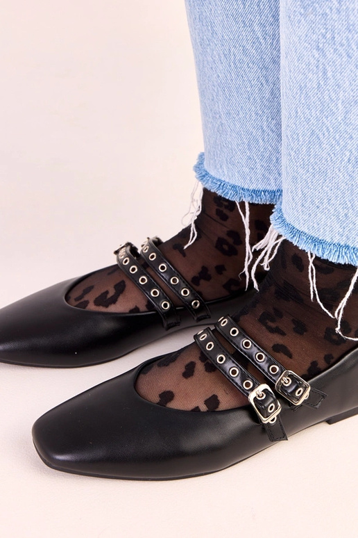 Juodos spalvos Alfira balerinės su... Juodos spalvos Alfira balerinės su...