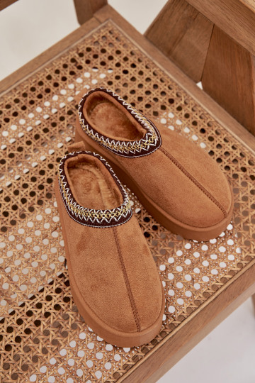 sniego batai Vaikiški JaunimassuHaftem su platforma rudos spalvos Jolisse