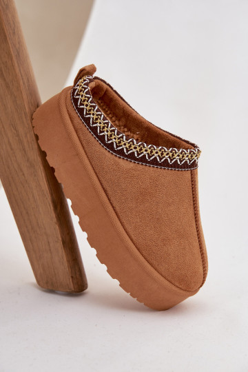 sniego batai Vaikiški JaunimassuHaftem su platforma rudos spalvos Jolisse 2