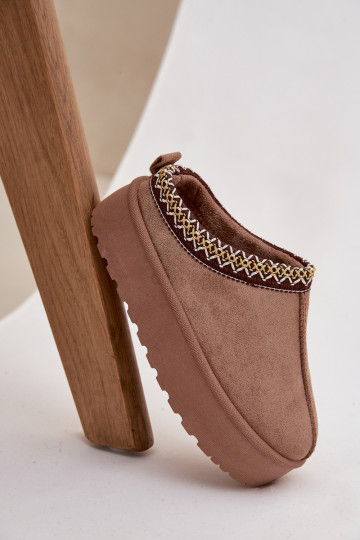 sniego batai Vaikiški JaunimassuHaftem su platforma chaki spalvos Jolisse 2