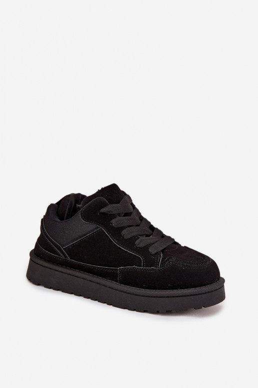 Sneakers modelio batai Moteriškas pašiltinti su kailiuku viduje juodos spalvos Cyrissa Sneakers modelio batai Moteriškas pašiltinti su kailiuku viduje juodos spalvos Cyrissa