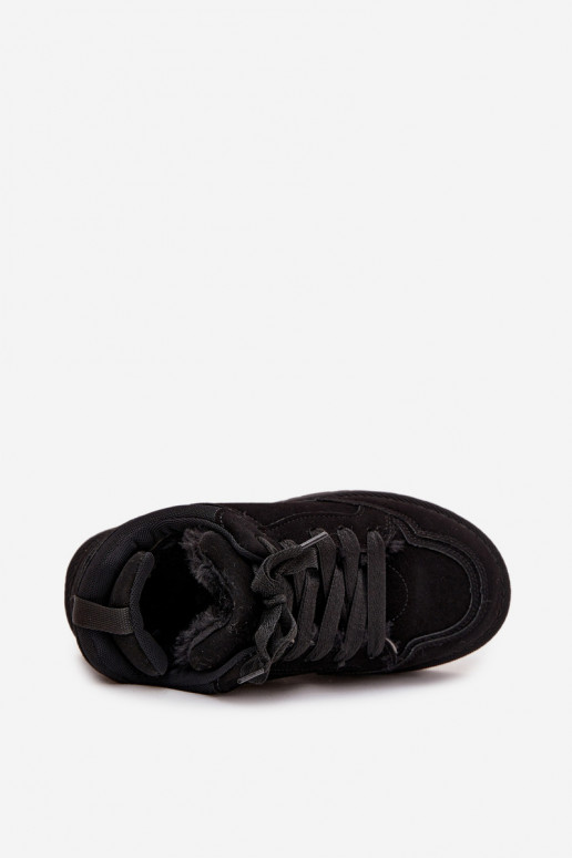 Sneakers modelio batai Moteriškas pašiltinti su kailiuku viduje juodos spalvos Cyrissa Sneakers modelio batai Moteriškas pašiltinti su kailiuku viduje juodos spalvos Cyrissa