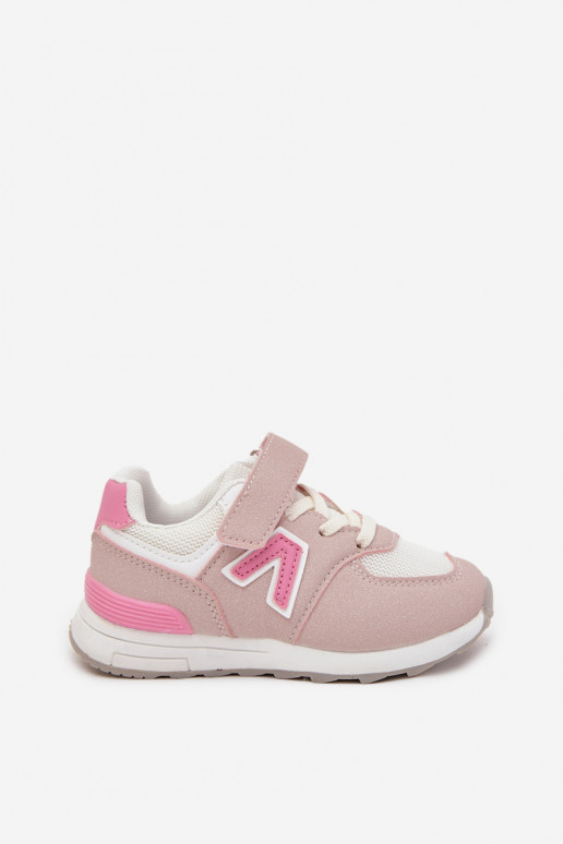sportiniai bateliai Sneakers modelio batai Vaikiški su lipniais užsegimais rožinės spalvos Galisse sportiniai bateliai Sneakers modelio batai Vaikiški su lipniais užsegimais rožinės spalvos Galisse