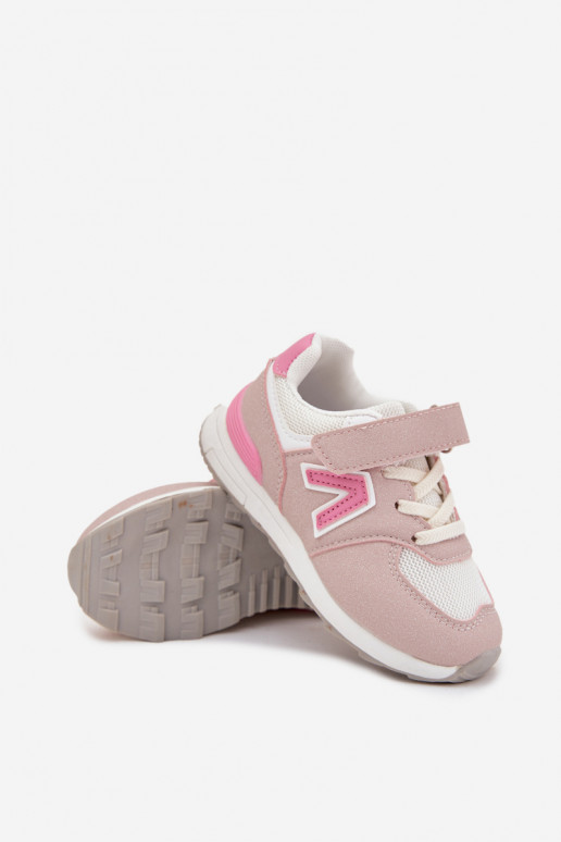 sportiniai bateliai Sneakers modelio batai Vaikiški su lipniais užsegimais rožinės spalvos Galisse sportiniai bateliai Sneakers modelio batai Vaikiški su lipniais užsegimais rožinės spalvos Galisse