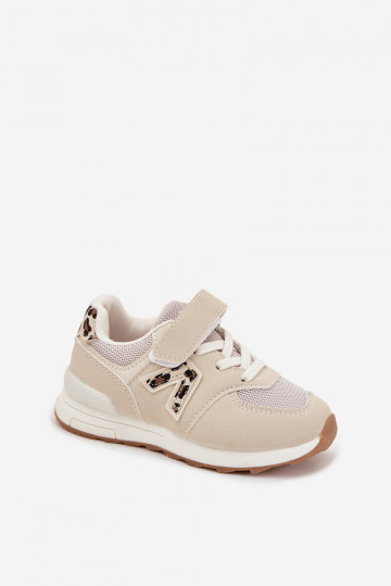 sportiniai bateliai Sneakers modelio batai Vaikiški su lipniais užsegimais smėlio spalvos Galisse 2