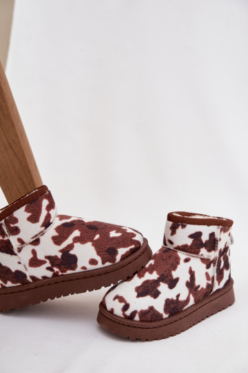 sniego batai Vaikiški Jaunimas pašiltinti su kailiuku viduje IN Łaty Baltos-rudos spalvos Mireya 2