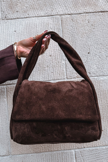 Skórzana iš zomšosoĮa Rankinė CzekoladoĮa Monelle 2