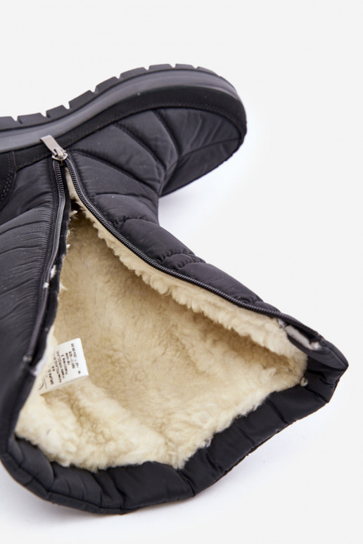 Moteriškas sniego batai Su dekoracija Progress PROGJ-24-147 juodos spalvos