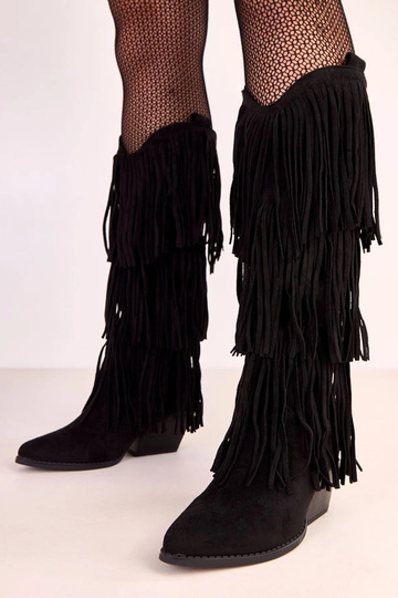 Juodi kaubojiški batai su...