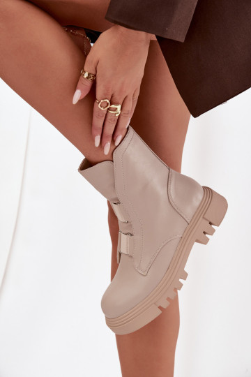 pašiltinti Darbiniai kulkšnies batai Moteriškas Į Pilį Eko Oda dramblio kaulo spalvos Tai turiilyra 2