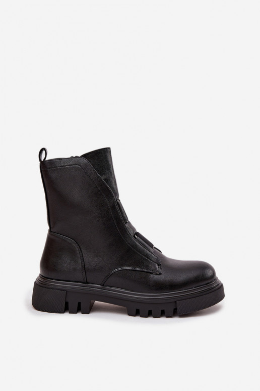 pašiltinti Darbiniai kulkšnies batai Moteriškas Į Pilį Eko Oda juodos spalvos Tai turiilyra