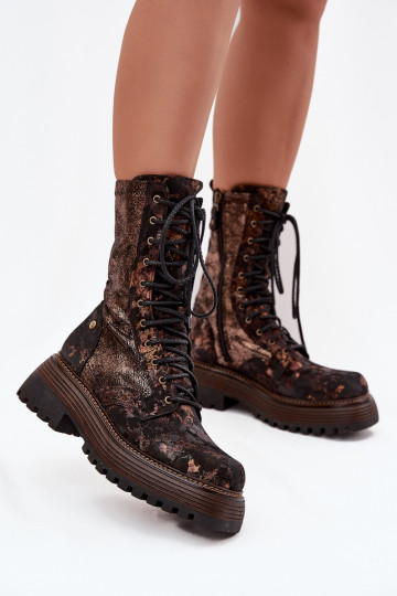 Moteriški aulinukai auliniai batai Tai turiciejka 06203-32 rudos-aukso spalvos 2