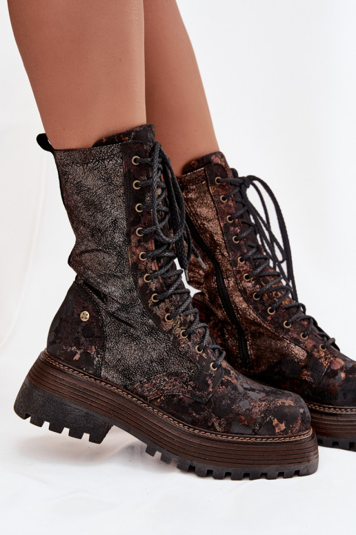 Moteriški aulinukai auliniai batai Tai turiciejka 06203-32 rudos-aukso spalvos Moteriški aulinukai auliniai batai Tai turiciejka 06203-32 rudos-aukso spalvos