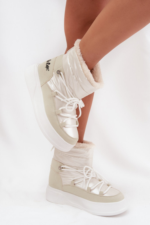 sniego batai Moteriškas su platforma Lee Cooper LCJ-25-03-3815 baltos spalvos sniego batai Moteriškas su platforma Lee Cooper LCJ-25-03-3815 baltos spalvos