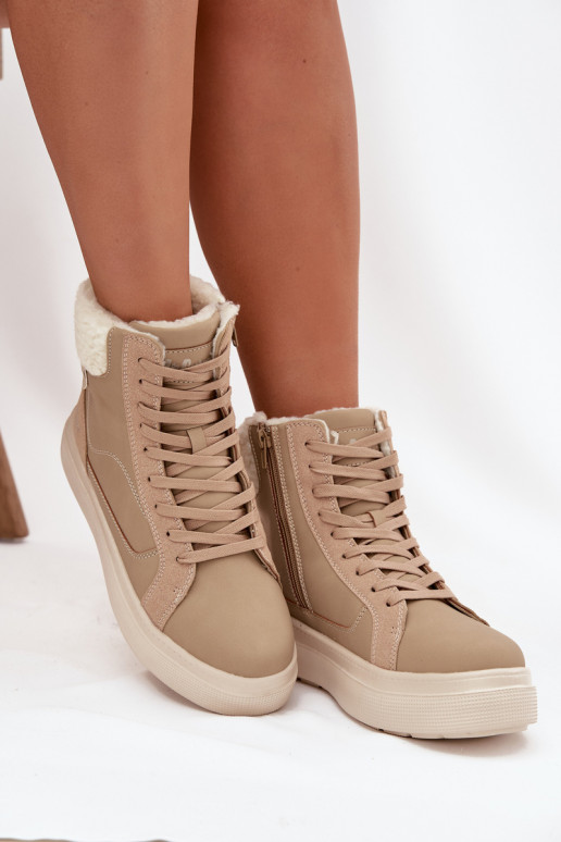 žieminiai batai Moteriškas su pašiltinimu Lee Cooper LCJ-25-01-3736 smėlio spalvos žieminiai batai Moteriškas su pašiltinimu Lee Cooper LCJ-25-01-3736 smėlio spalvos