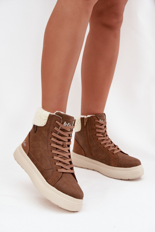 žieminiai batai Moteriškas su pašiltinimu Lee Cooper LCJ-25-01-3735 rudos spalvos žieminiai batai Moteriškas su pašiltinimu Lee Cooper LCJ-25-01-3735 rudos spalvos