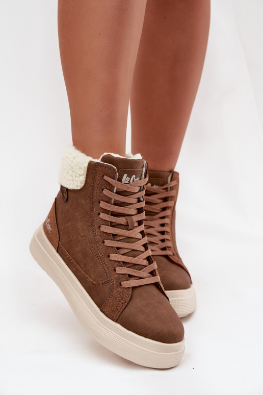 žieminiai batai Moteriškas su pašiltinimu Lee Cooper LCJ-25-01-3735 rudos spalvos
