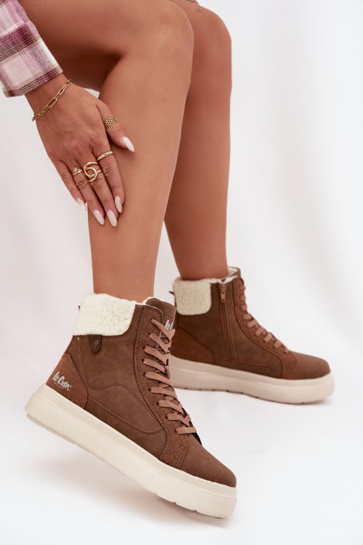 žieminiai batai Moteriškas su pašiltinimu Lee Cooper LCJ-25-01-3735 rudos spalvos