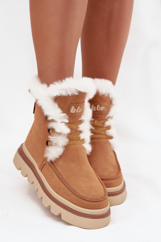 sniego batai MoteriškassuĮjungtaturalnego iš zomšosu Lee Cooper LCJ-25-01-3738 rudos spalvos sniego batai MoteriškassuĮjungtaturalnego iš zomšosu Lee Cooper LCJ-25-01-3738 rudos spalvos