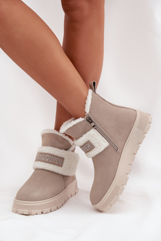 sniego batai Moteriški aulinukaisuĮjungtaturalnego iš zomšosu su pašiltinimu Lee Cooper LCJ-25-01-3739 pilkos spalvos sniego batai Moteriški aulinukaisuĮjungtaturalnego iš zomšosu su pašiltinimu Lee Cooper LCJ-25-01-3739 pilkos spalvos
