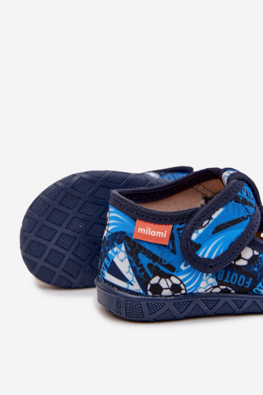 Šlepetės Milami Vaikiški su lipniais užsegimais Kamuoliai tamsiai mėlynos spalvos Jasimrra Šlepetės Milami Vaikiški su lipniais užsegimais Kamuoliai tamsiai mėlynos spalvos Jasimrra