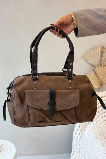 Rankinėsuiš eko zomšosu Tamsussmėlio spalvos Gressa