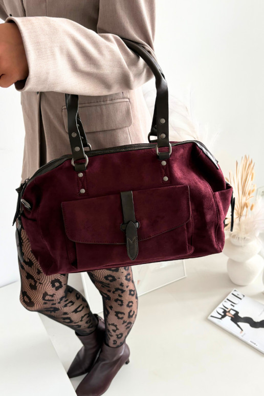 Rankinėsuiš eko zomšosu bordo spalvos Gressa