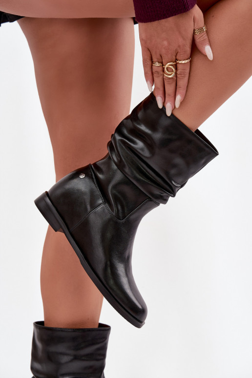 Oda Moteriški aulinukai Su raukiniais pašiltinti Tai turiciejka K7211-01 juodos spalvos