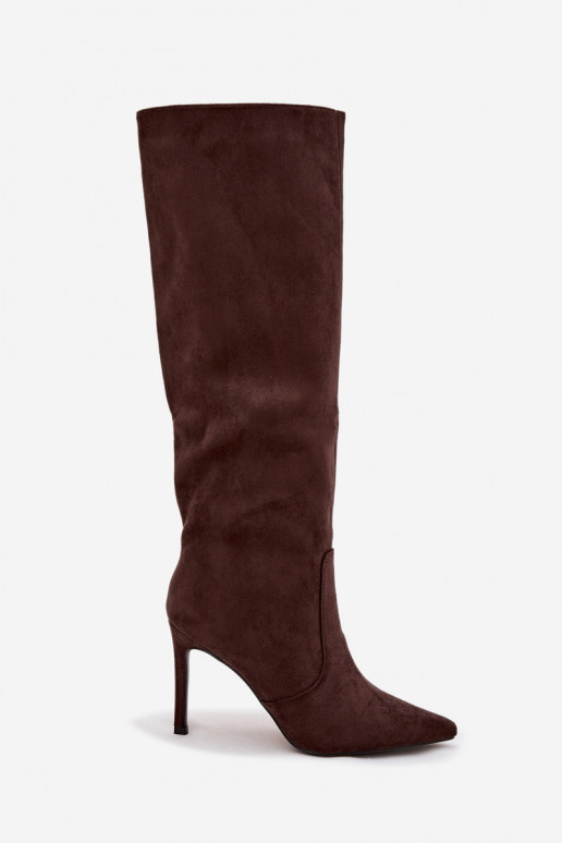 pašiltinti moteriški ilgaauliai batai su plonais kulniukaissuiš eko zomšosu CzekoladoĮe Rosavine pašiltinti moteriški ilgaauliai batai su plonais kulniukaissuiš eko zomšosu CzekoladoĮe Rosavine