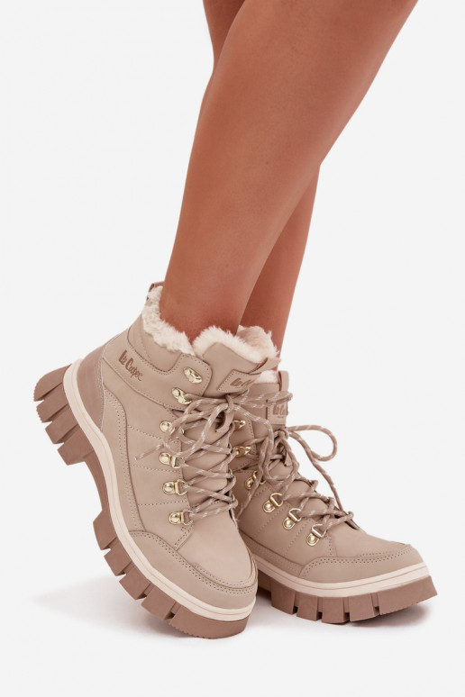 pašiltinti batai Moteriškas Lee Cooper LCJ-25-31-3910 smėlio spalvos